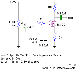 wah-wah buffer/impedance matcher